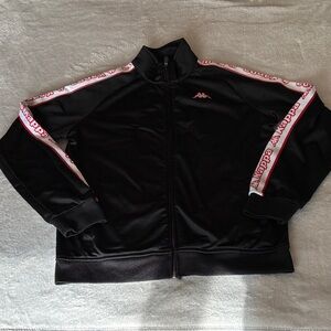 Kappa Men's Full Zip Track Jacket Black Size XL EUC